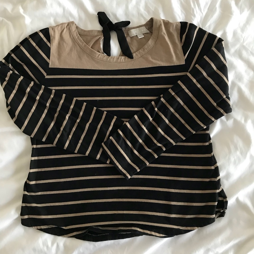 100% cotton long sleeve striped shirt